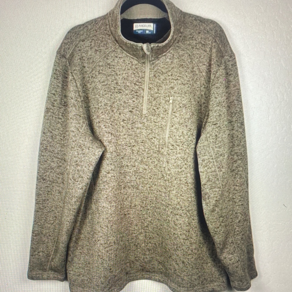 Magellan Outdoors Heathered Beige Quarter-Zip Pullover